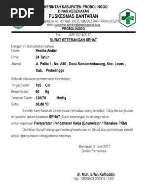 Surat Keterangan Sehat