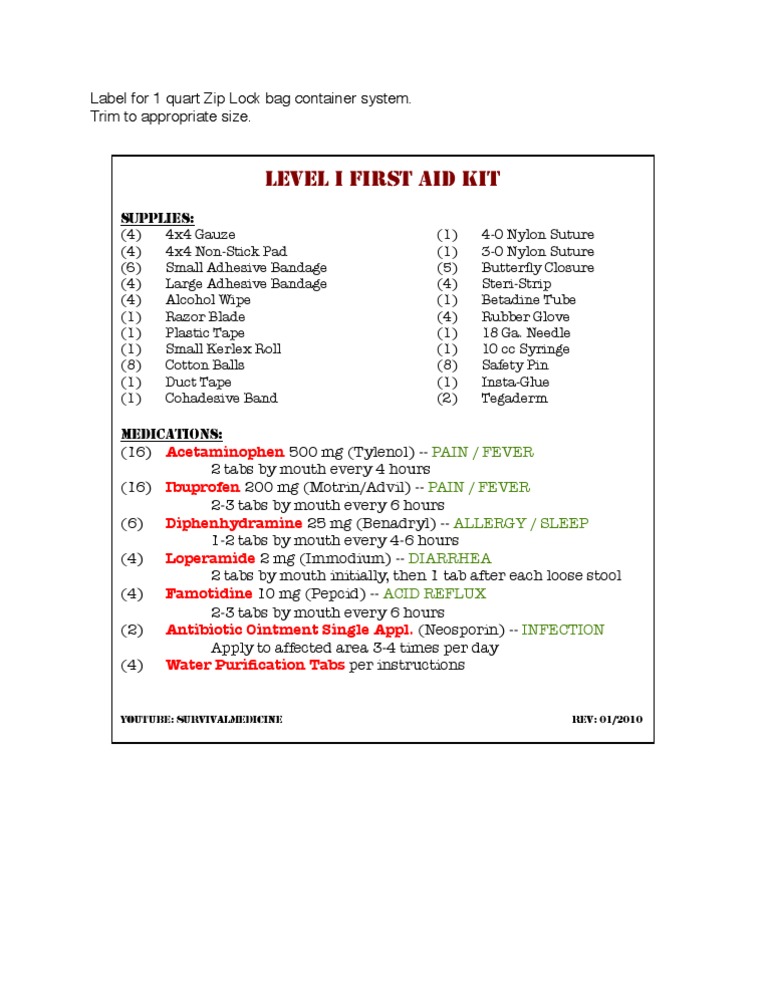 Level 1 First Aid Pack | PDF | Self-Improvement | Science & Mathematics