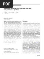Optimization of interval type-2 fuzzy logic controllers using evolutionary algorithms