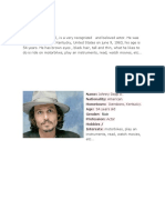 Name: Johnny Depp II. Nationality: American. Hometown: Ownsboro, Kentucky. Age: 54 Years Old Gender: Male Profession: Actor Hobbies / Interests