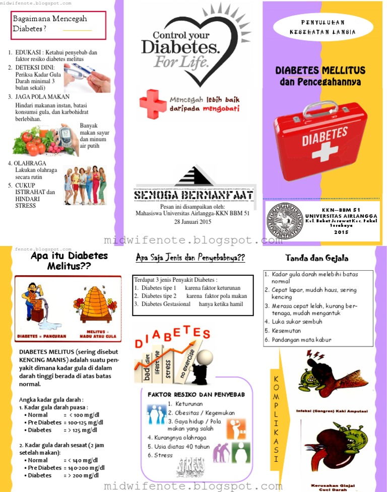 Leaflet Diet Diabetes Melitus My Hobby