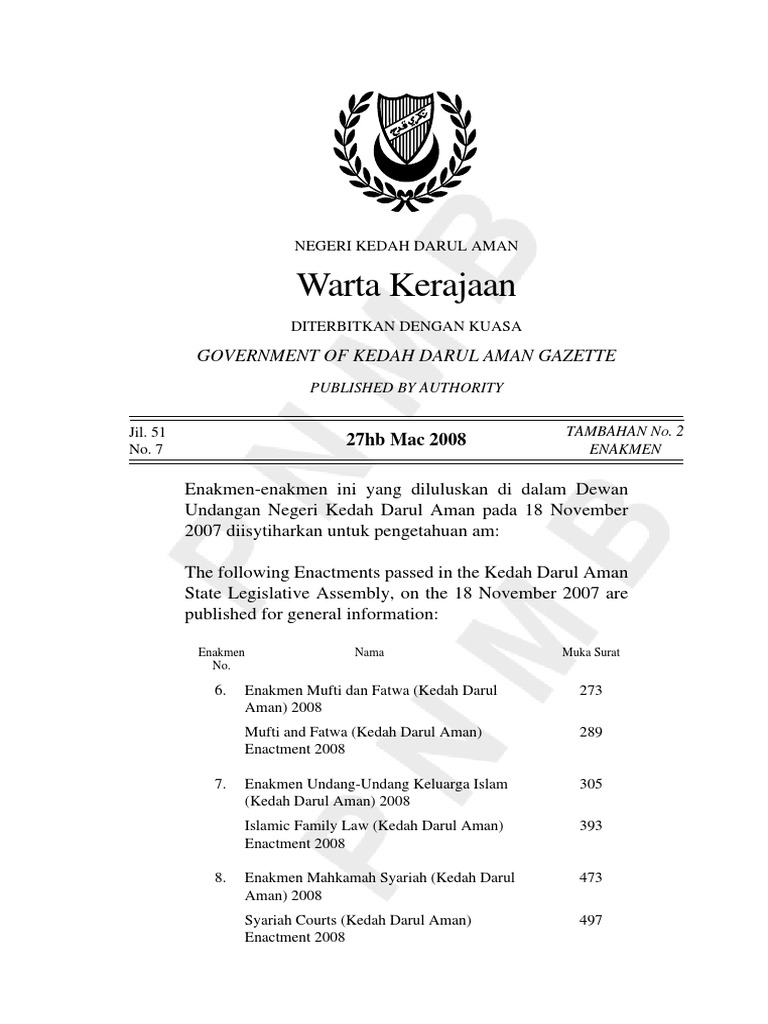 Enakmen Tatacara Mal Kedah Lertyi