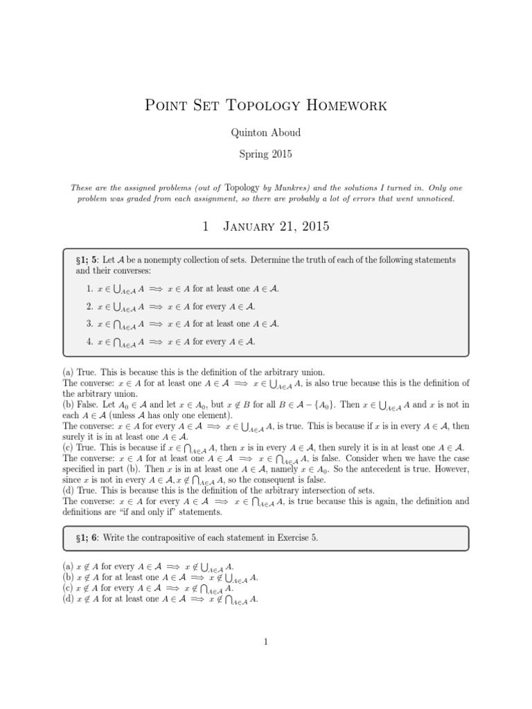 Homework 1 Solutions 2 | PDF | Function (Mathematics) | Empty Set