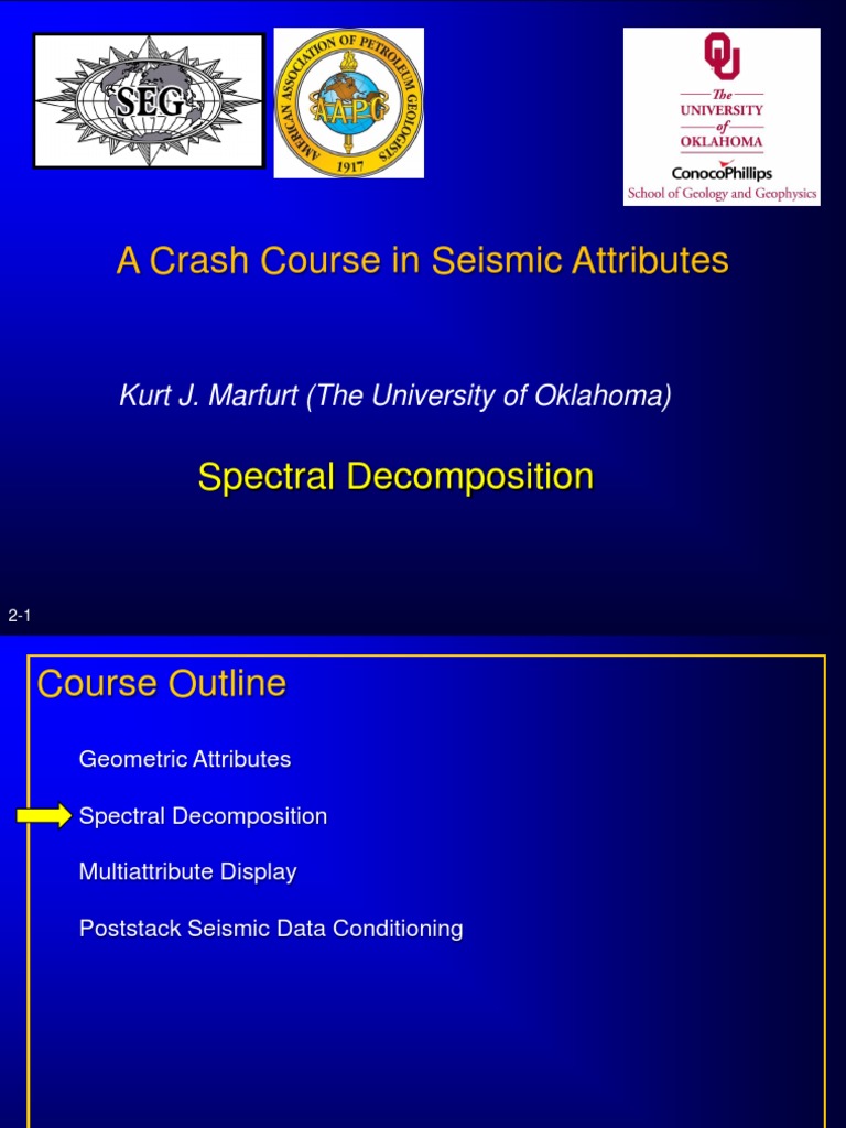Seismic Spectral Decomposition Techniques | PDF | Spectral Density ...