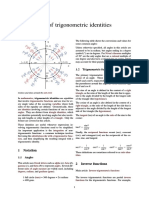 List of Trigonometric Identities PDF