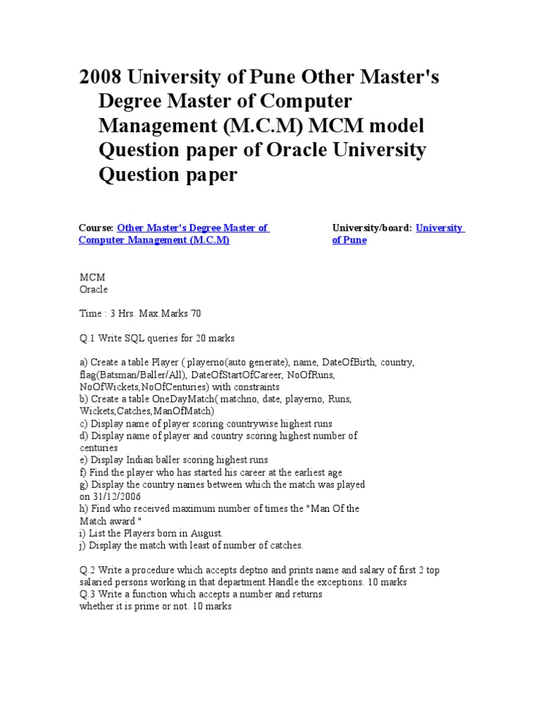 Oracle | PDF | Teaching Methods & Materials | Technology & Engineering