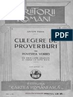 Anton Pann (1796-1854) - Culegere de Proverburi Sau Povestea Vorbei. Volumul 2