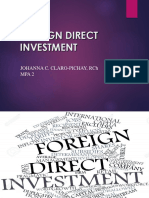 Foreign Direct Investment: Johanna C. Claro-Pichay, RCH Mpa 2