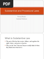 Substantive and Procedural Laws