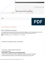 HPLC Calibration Procedure - Pharmaceutical Guidelines