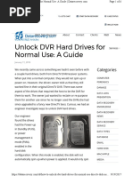 Unlock DVR HDD To Work On PC Power-Up in Standby Puis