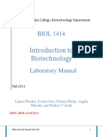 BIOL1414 Lab Manual Fall 2011