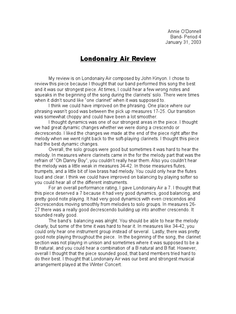 Band Essay PDF Musical Instruments