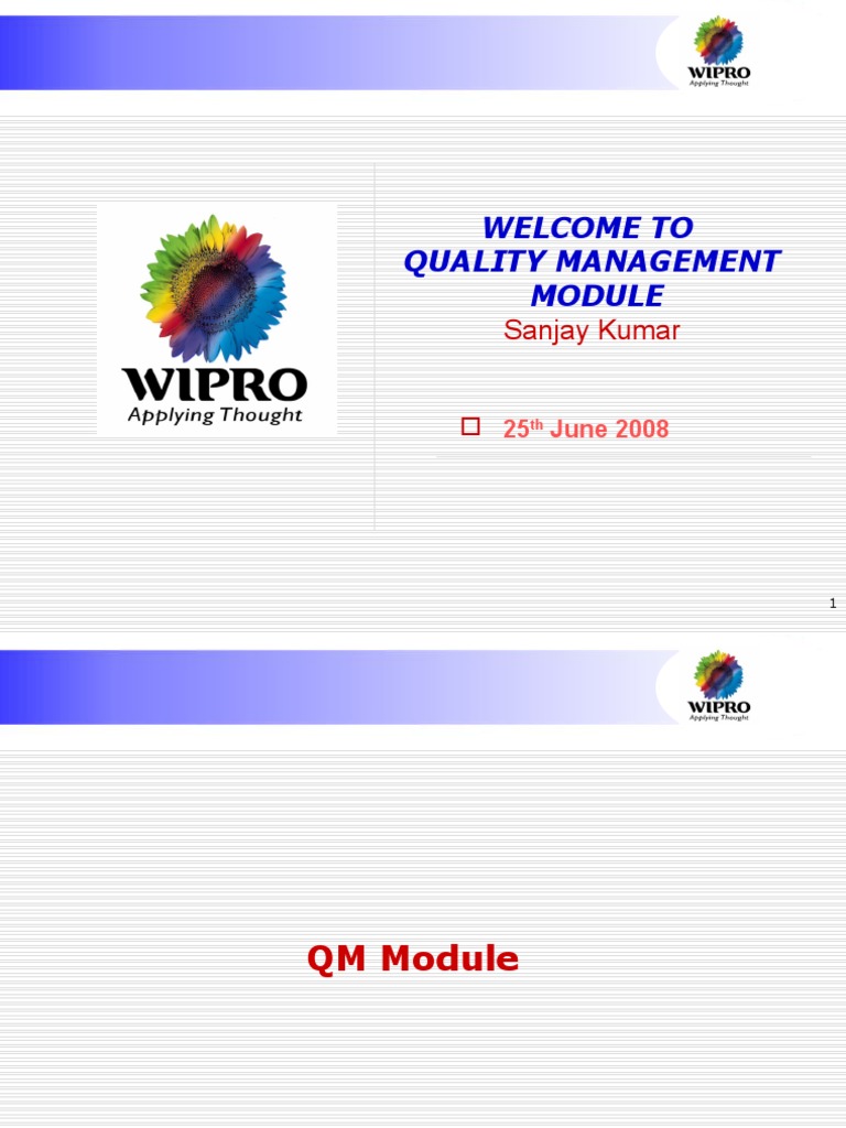 SAP QM Module Overview and Benefits | PDF | Invoice | Quality (Business)