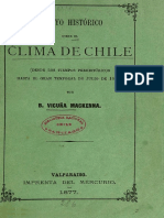 Benjamin Vicuña Mackenna. Ensayo Historico Sobre El Clima de Chile