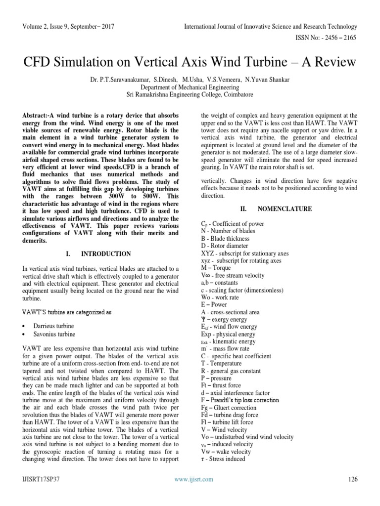 CFD Review of Vertical Axis Wind Turbines | PDF | Wind Turbine | Turbine