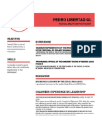 Pedro Libertad GL: Objective Experience