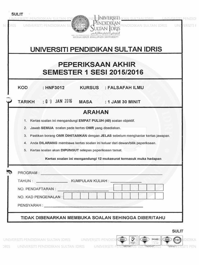Falsafah Ilmu %28HNF3012%29