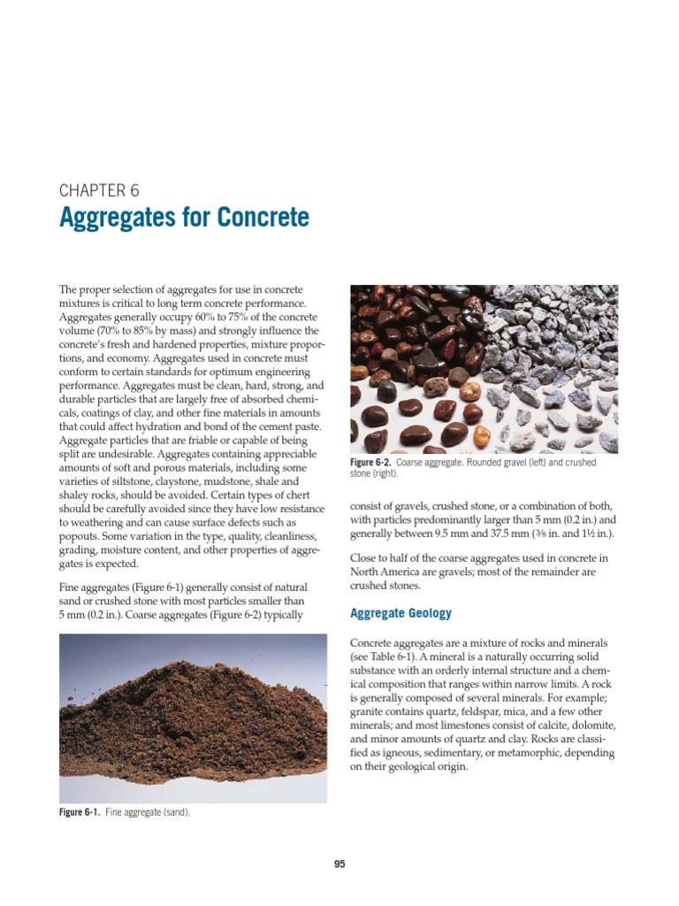 Dccm Ch 6 On Aggregates Pdf Construction Aggregate Concrete