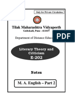 E-202 Literary Theory & Criticism Final
