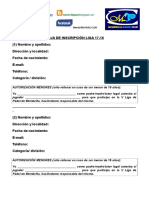 Inscripción v Liga 17-18