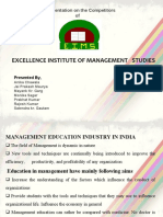 Excellence Institute of Management Studies: Presentation On The Competitors of