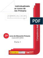 Evaluación Individualizada Competencia Matemática. 1 y 2. 3º EP