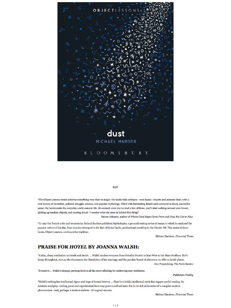 Dust Michael Marder | PDF