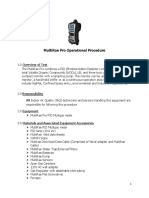 MultiRae Pro Operational Procedure