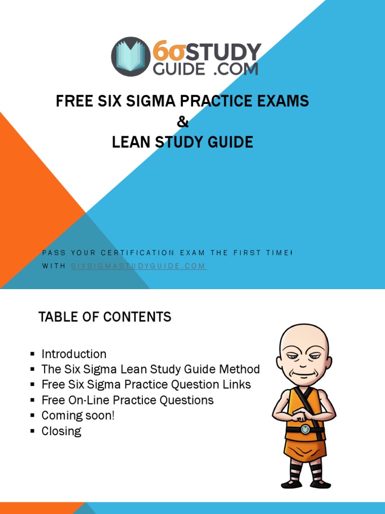 Six Sigma Certification Study Guide | PDF | Six Sigma | Test (Assessment)