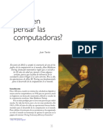 Pueden pensar las computadoras? Por Alan Turing