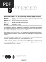 8 - Aplicación de los tests 16 pf y caq a una escala de valoración del daño psicológico
