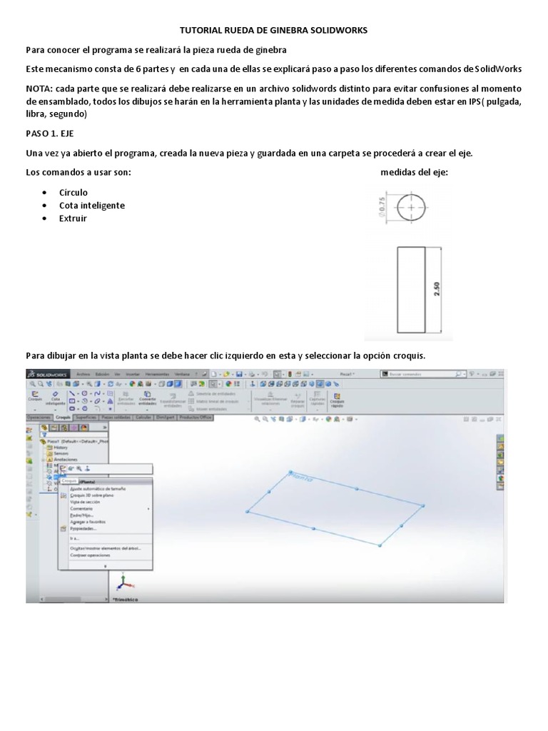 Solidworks Rueda de Ginebra | PDF | Point and Click | Herramientas