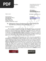 Narcos Infringement Letter (THR)