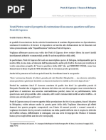 Bologna, lettera aperta al sindaco Merola: Venti Pietre contro il progetto ai Prati di Caprara