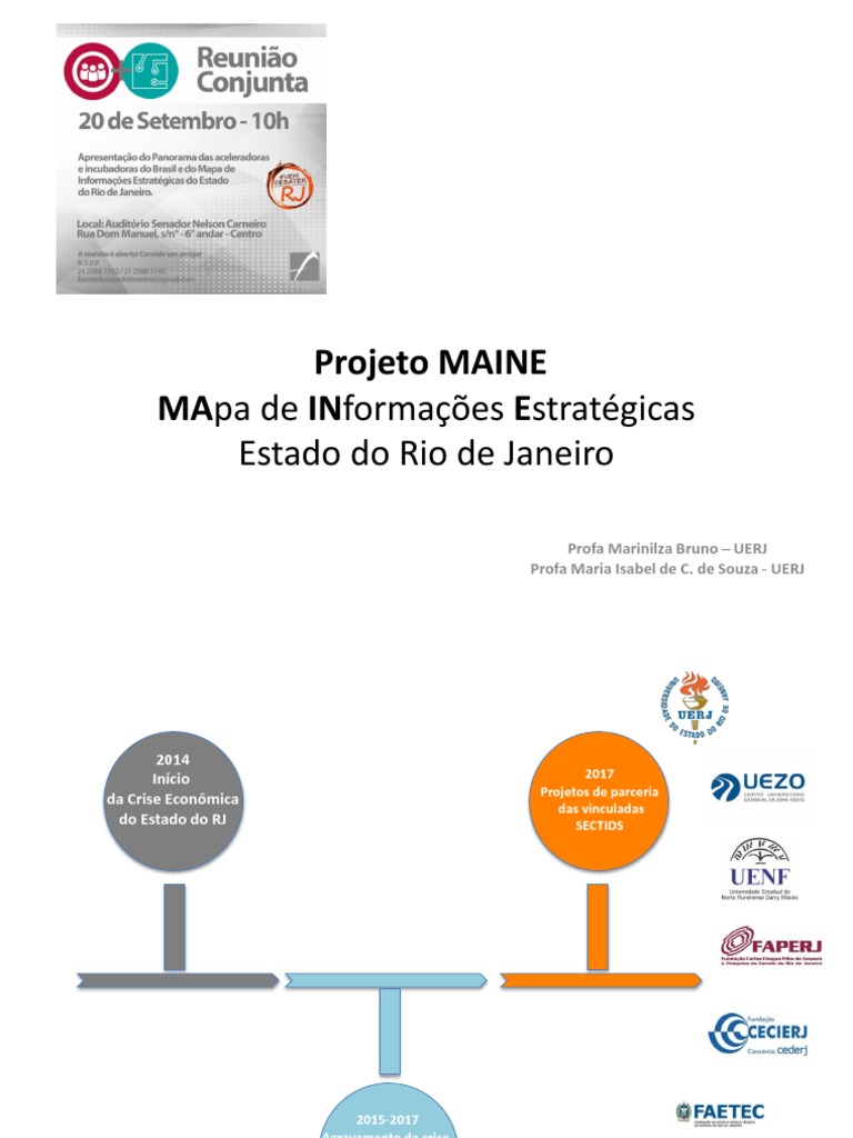Projeto Maine Mapa De Informacoes Estrategicas Do Estado Do Rio De Janeiro Pdf