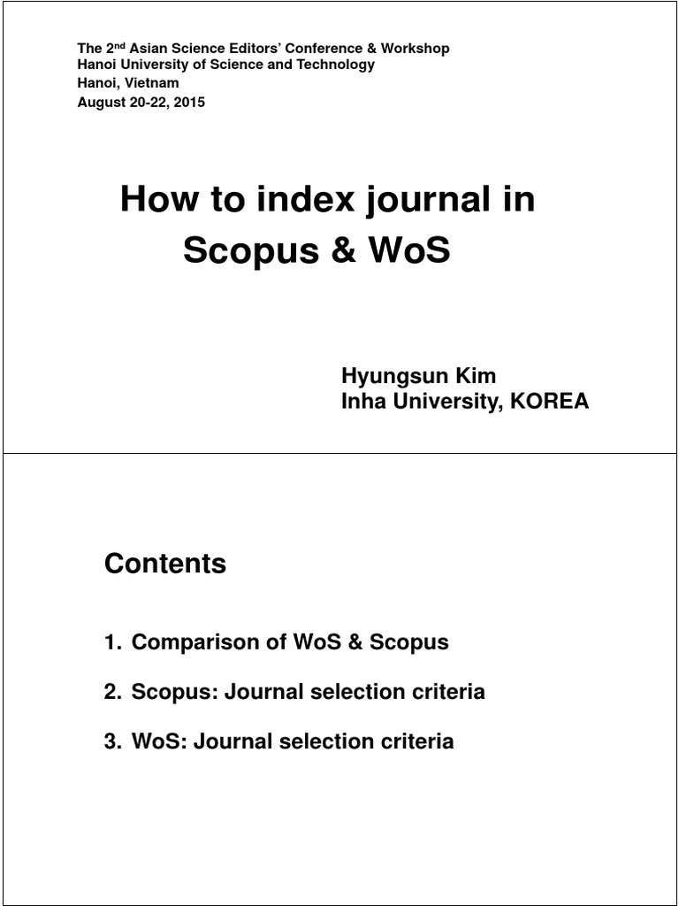 SCOPUS How To Index A Journal PDF | PDF | Citation | Academic Publishing
