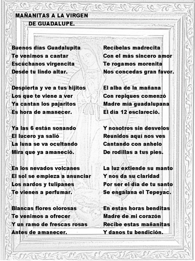 Mañanitas a La Virgen de Guadalupe