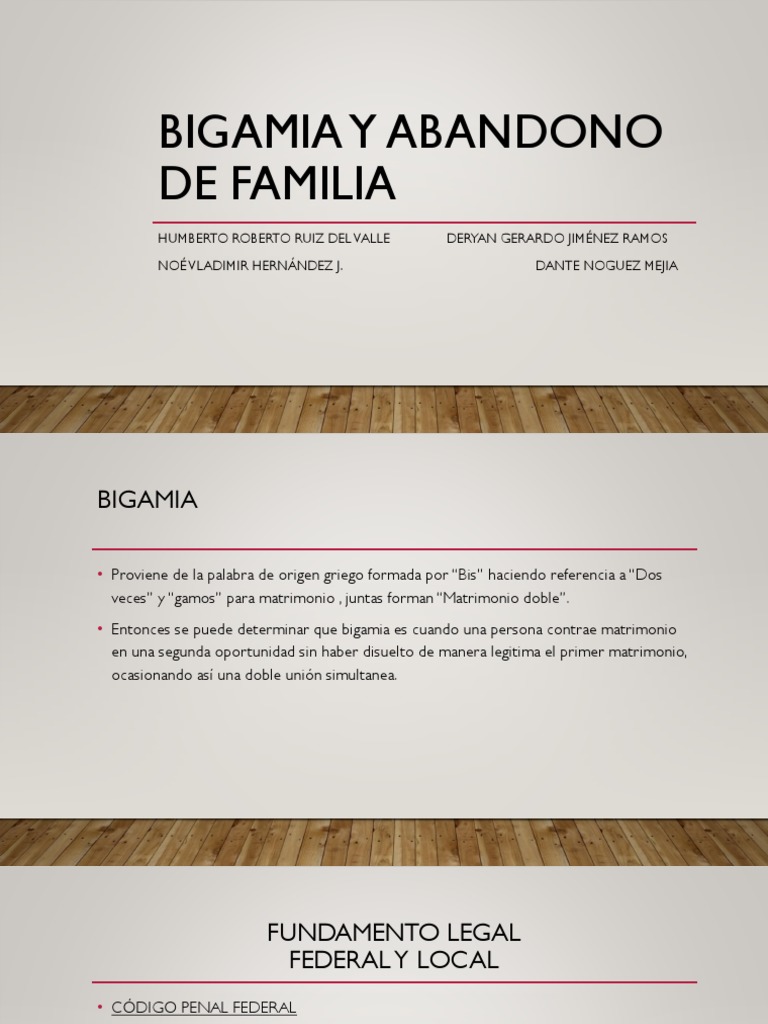 Bigamia y Abandono | PDF | Intención (Derecho Penal) | Matrimonio