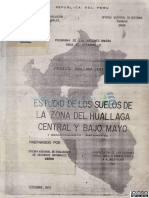 Estudio de Suelos de La Zona de Huallaga Central y Bajo Mayo