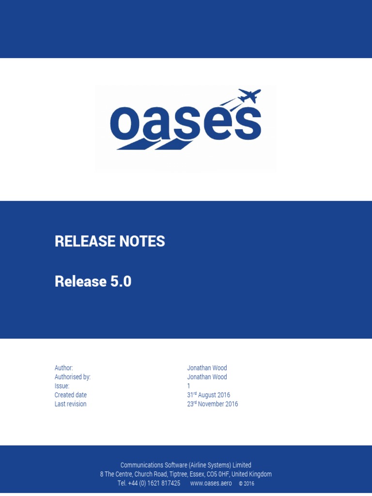 OASES FR5 0 Release Notes | PDF | Radio Frequency Identification ...