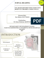 Journal Reading: Correlation of Enlargedadenoids With Conductive Hearing Impairment in Children Under Twelve