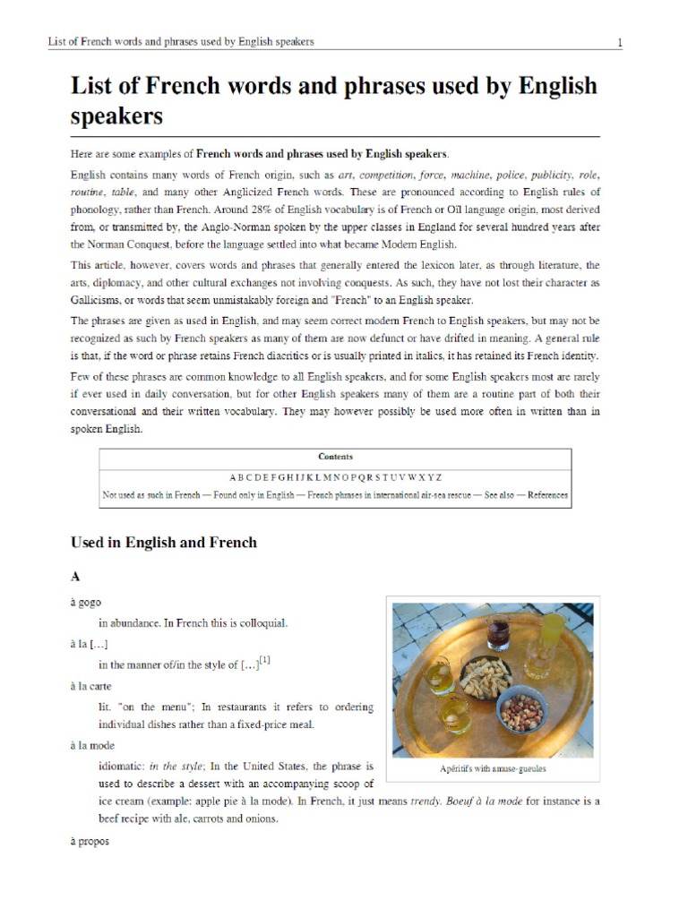 French Words in English PDF