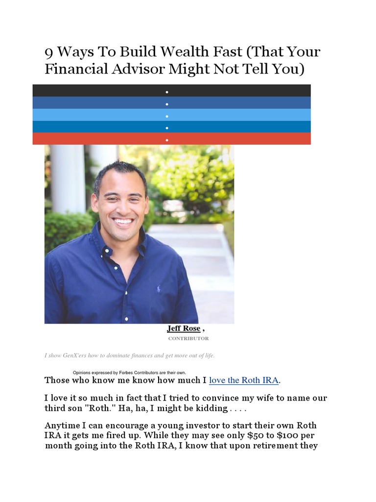 Fast Wealth Building Strategies Explained | PDF | Mortgage Loan ...
