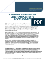 Case 1 - Financial Statements 2014 Using Financial Ratios To Identify Companies