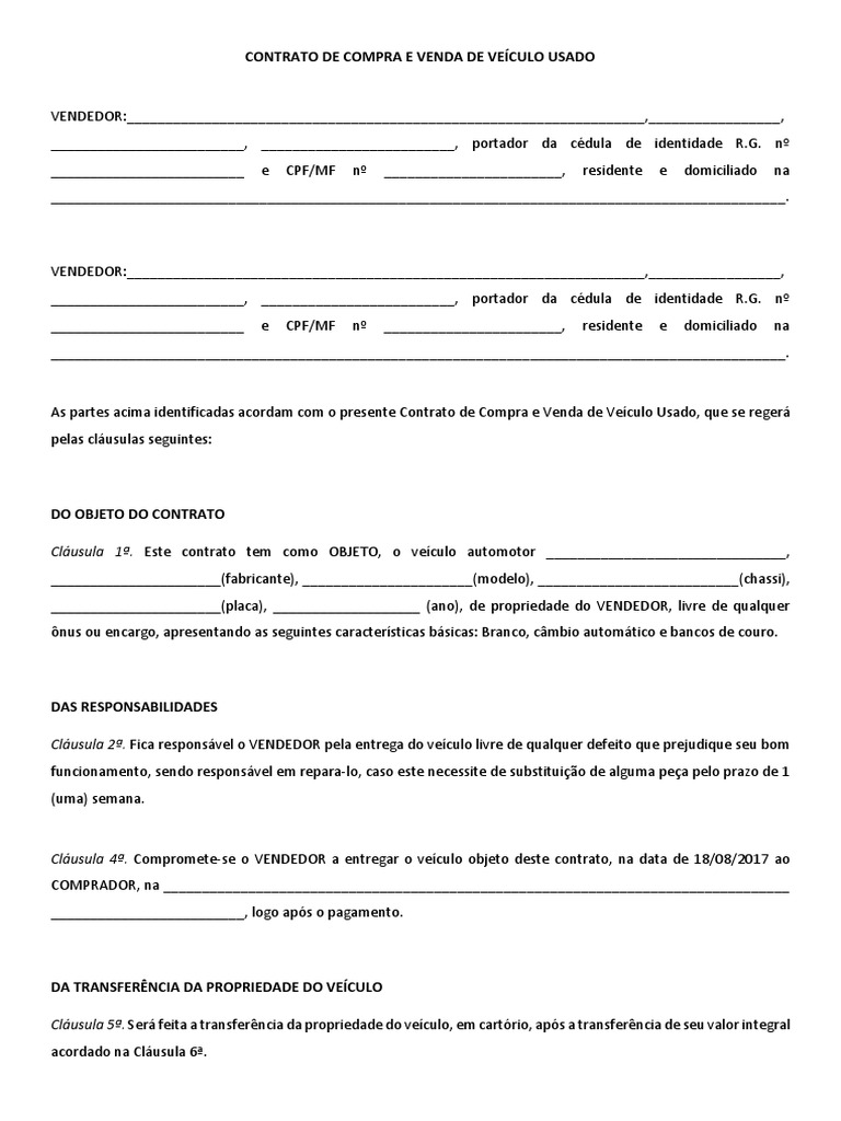 formatacao contrato de compra e venda abnt