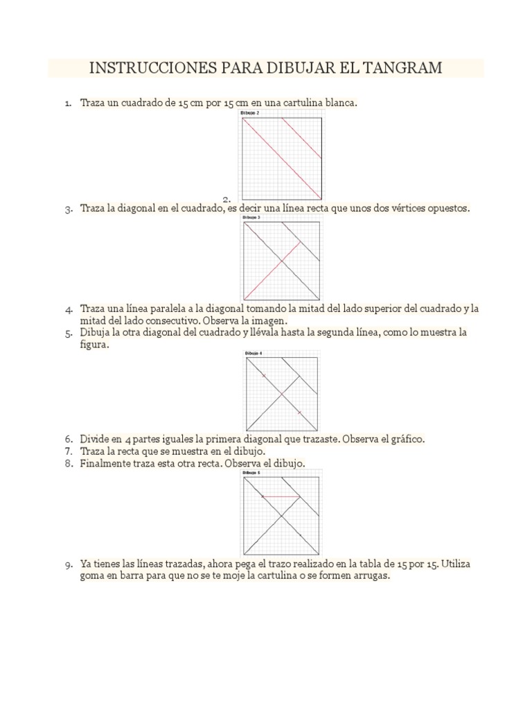 Instrucciones para Dibujar El Tangram | PDF