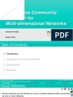 Consensus community detection for multi-dimensional networks