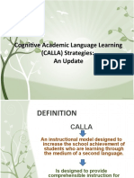 Cognitive Academic Language Learning (CALLA) Strategies: An Update