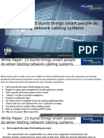 White Paper 10 Dumb Things Smart People Do When Testing Network Cabling Systems